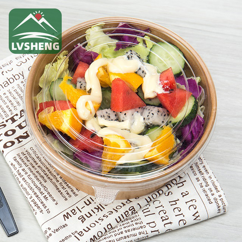 Yangi salatlar uchun qopqoqli salat kosasi