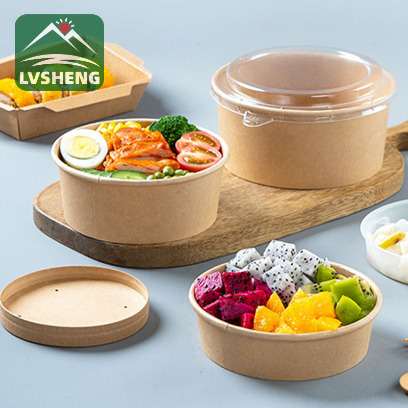 Kraft qog'oz salat kosasi